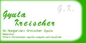 gyula kreischer business card